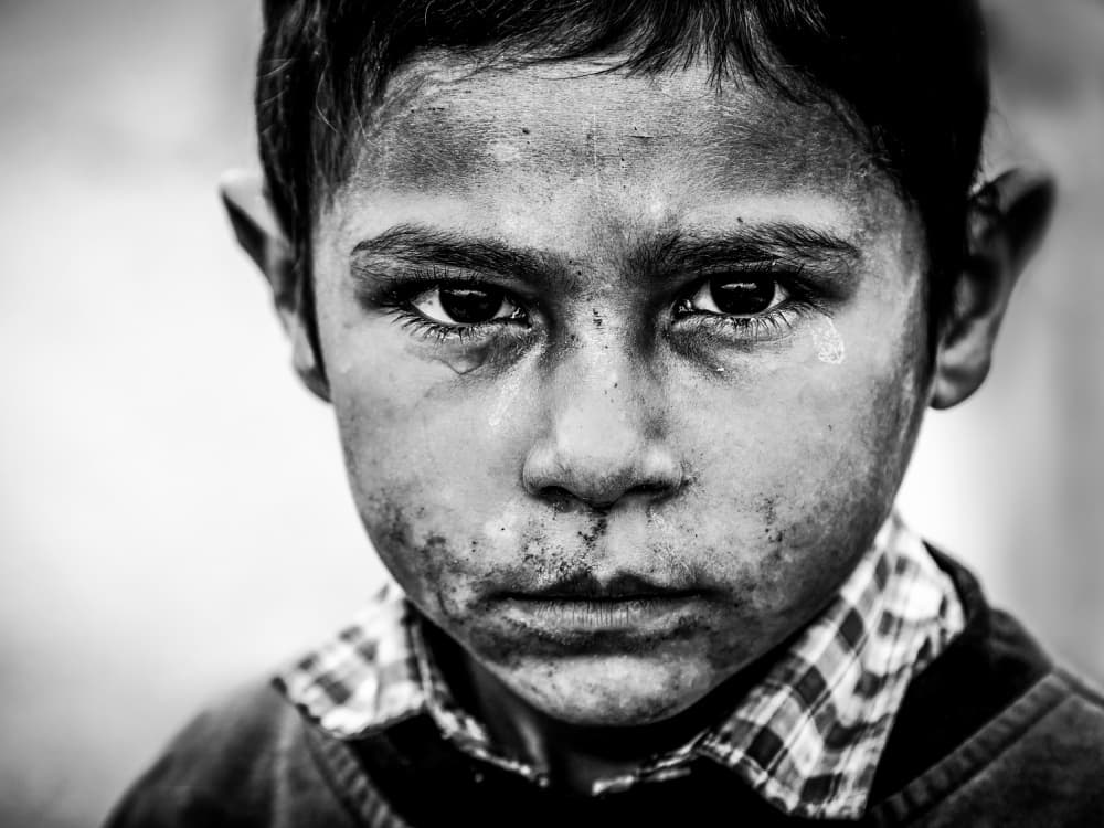 Emotional Child Portrait by Adrian Popan — canvas wall art