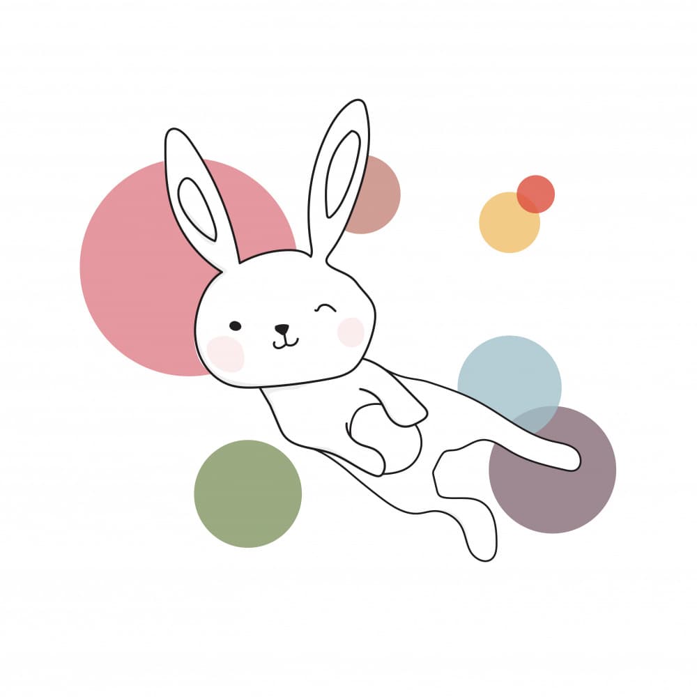 Winking Pastel Bunny by Christina Heitmann — canvas wall art