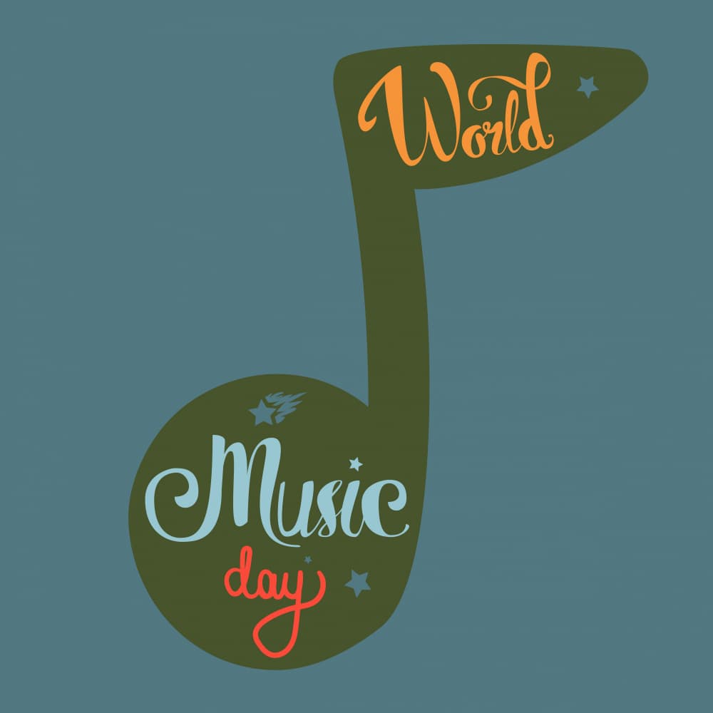 World Music Day Note by Marika Barsrsind — canvas wall art
