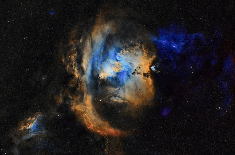 Vibrant Space Nebula by Arne Jansen — canvas wall art