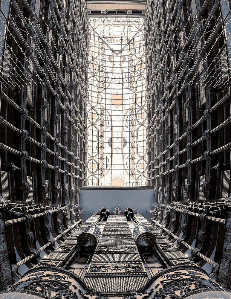 Symmetrical Architectural View by Asmaa ElTouny — canvas wall art