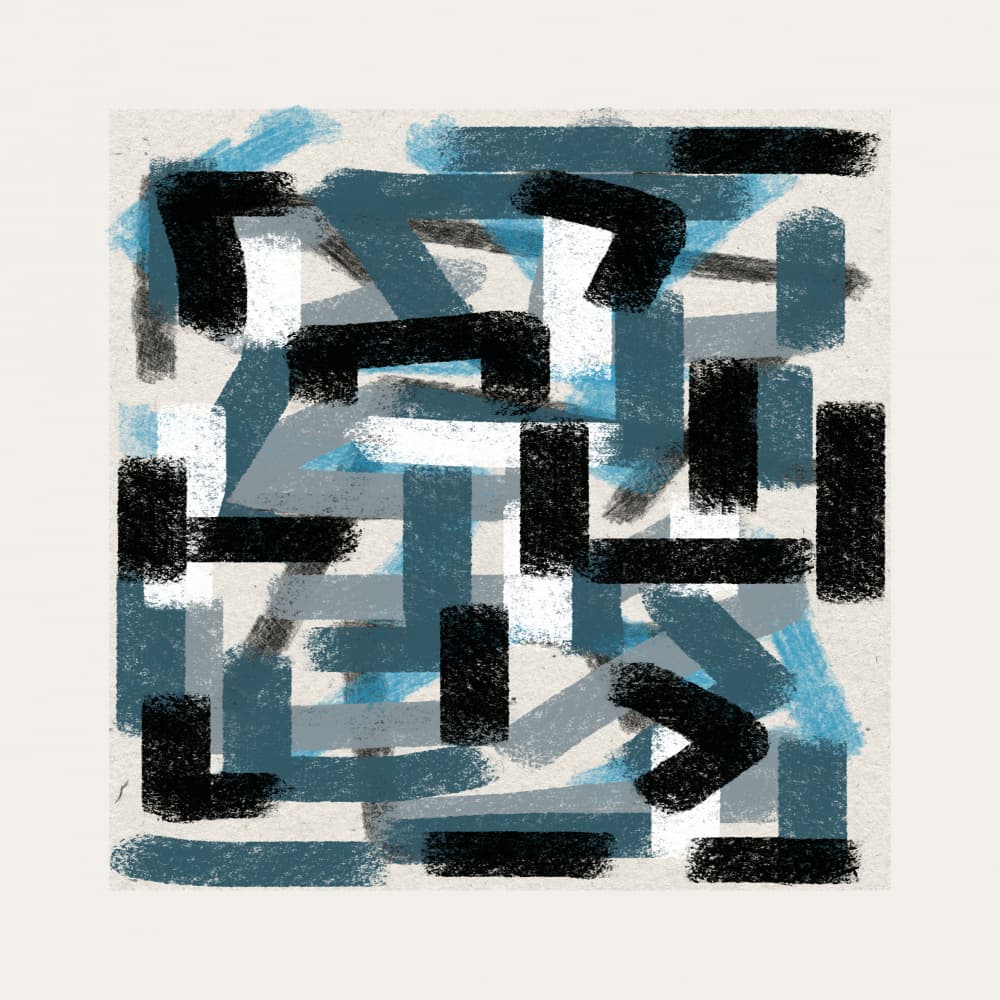 Abstract Maze by THE MIUUS STUDIO — canvas wall art