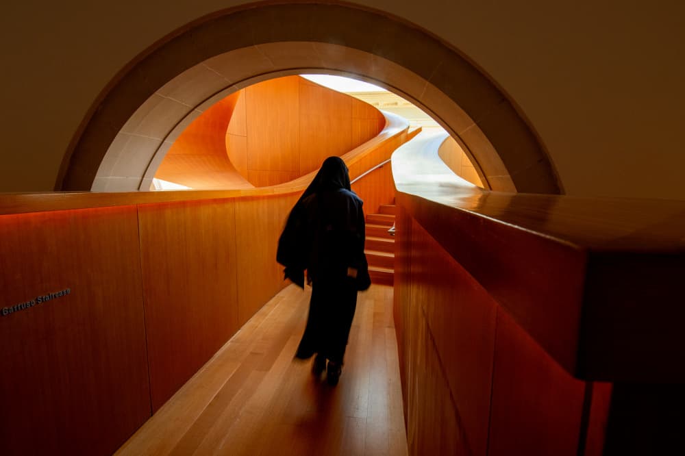Serene Wooden Passage by Grace Guo APA — canvas wall art