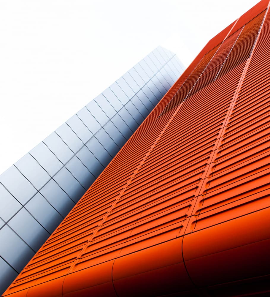 Sleek Orange Forms by Art Lionse — canvas wall art