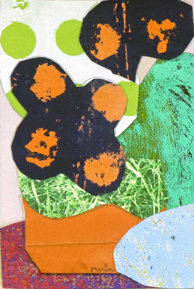 Vibrant Abstract Collage Shapes by Pascal Marlin — canvas wall art