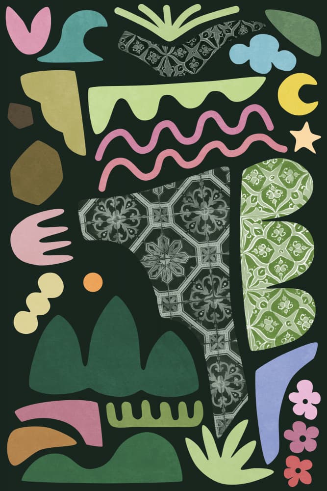 Playful Abstract Landscape by amini54 — canvas wall art