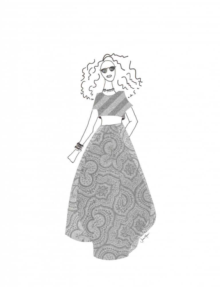 Chic Fashion Illustration by Jemma Morris — canvas wall art