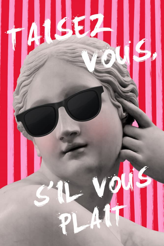Quiet Please Statue by Talitha McQueen — canvas wall art