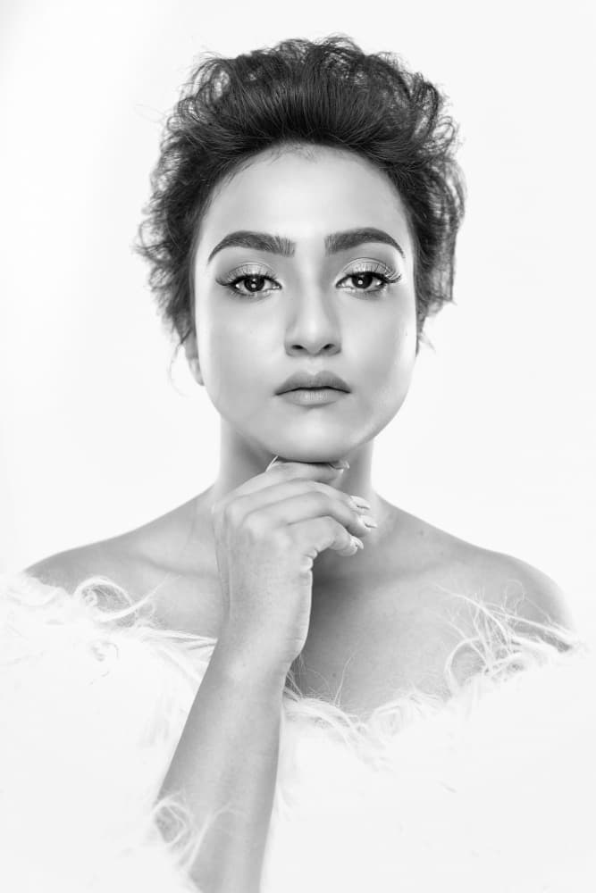 Elegant Monochrome Woman by JAYATU CHANDRA DAS — canvas wall art