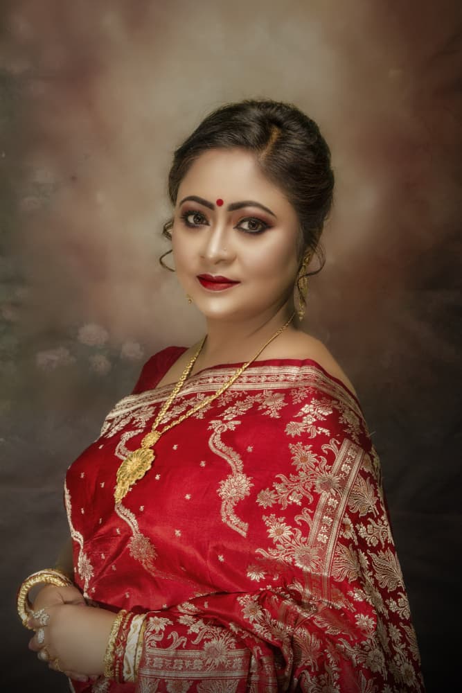 Radiant Indian Woman by PARTHA BHATTACHARYYA — canvas wall art