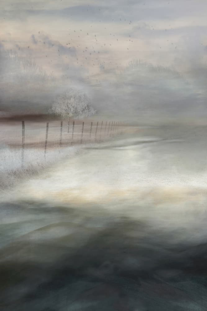 Misty Winter Landscape by Christina Sillèn — canvas wall art