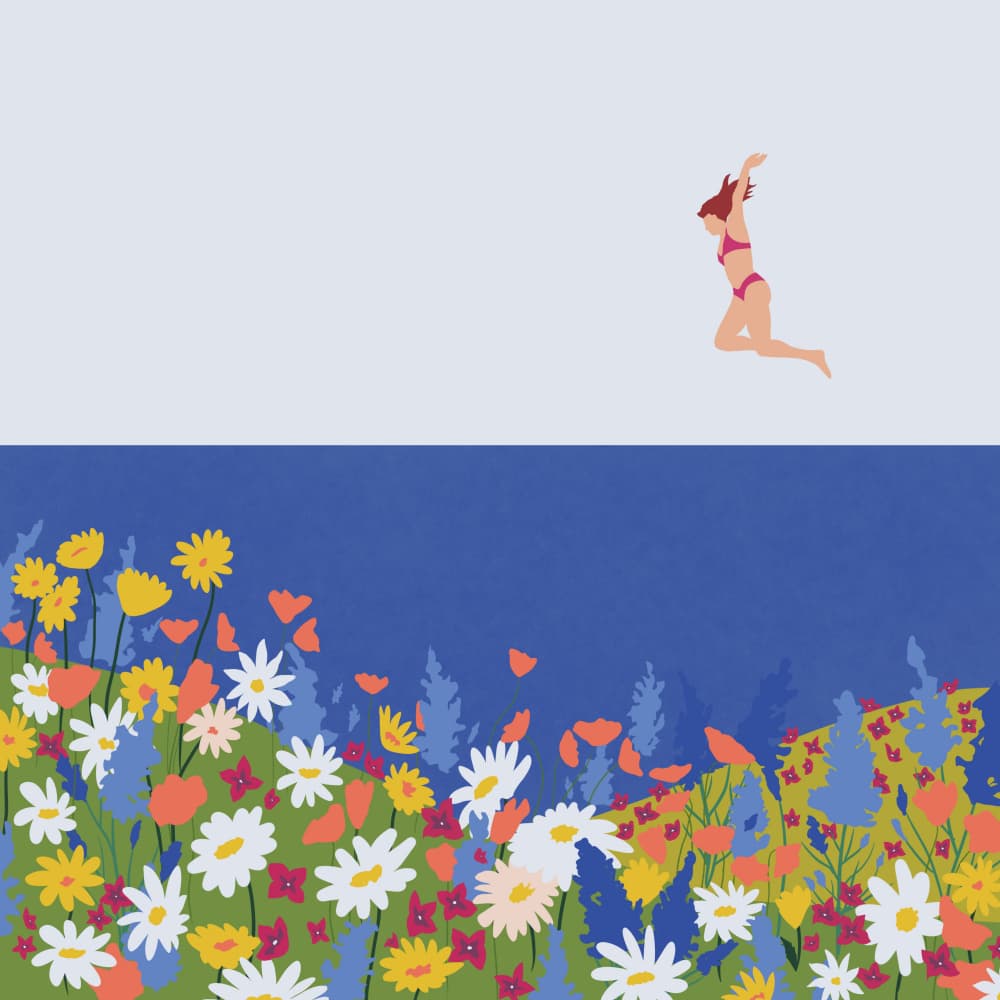 Wildflower Summer Jump by Ceyda Alasar — canvas wall art