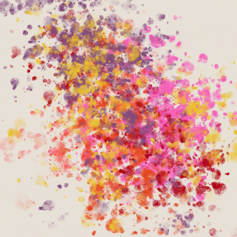 Vibrant Paint Splatter by Dina Dankers — canvas wall art