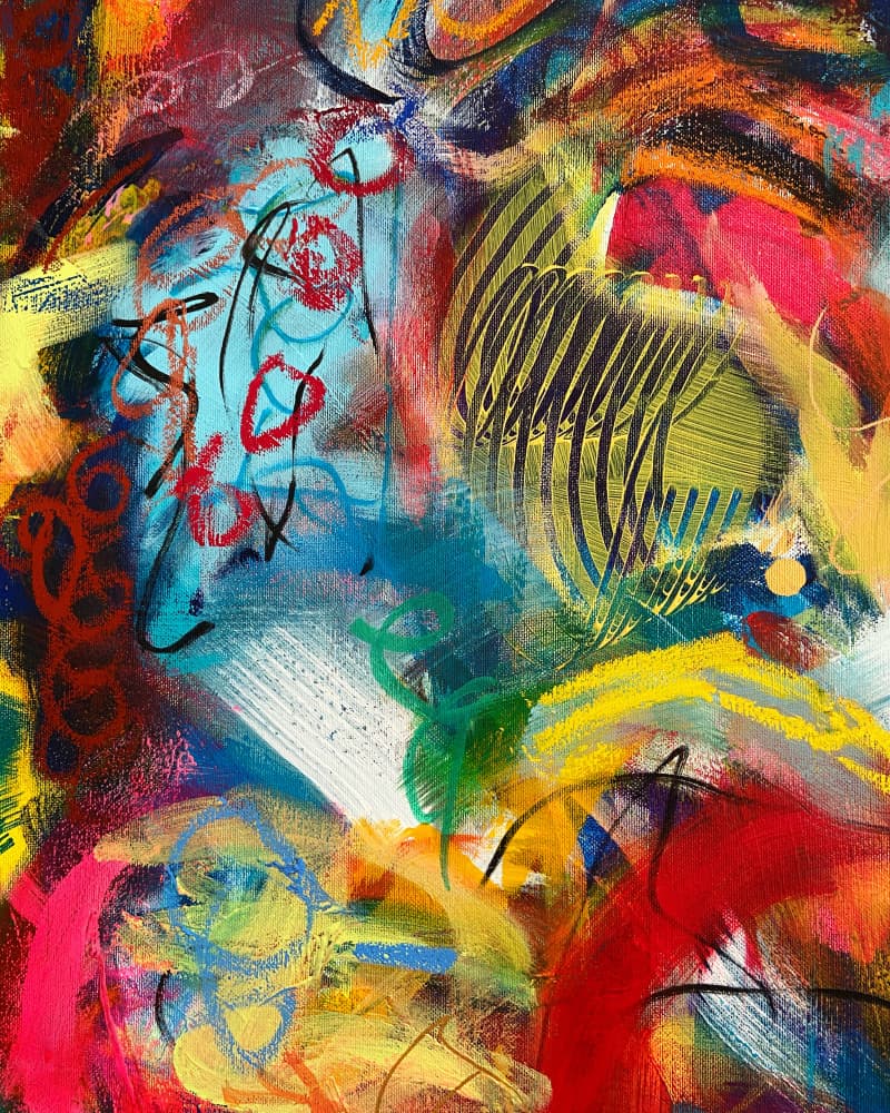 Vibrant Abstract Expression by Irene Chua — canvas wall art