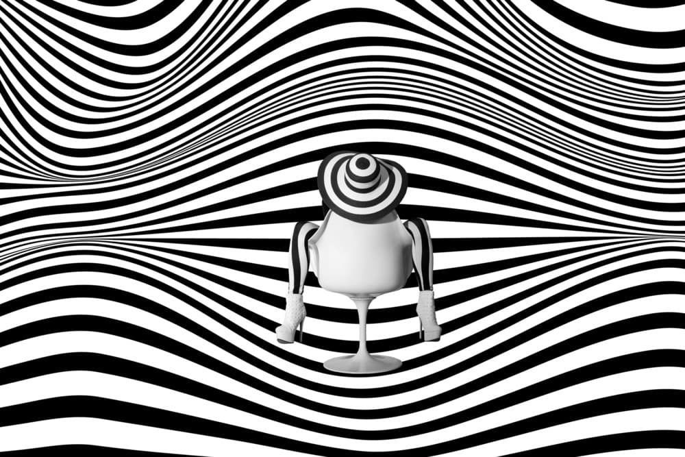 Stylish Op Art Woman by Christine von Diepenbroek — canvas wall art