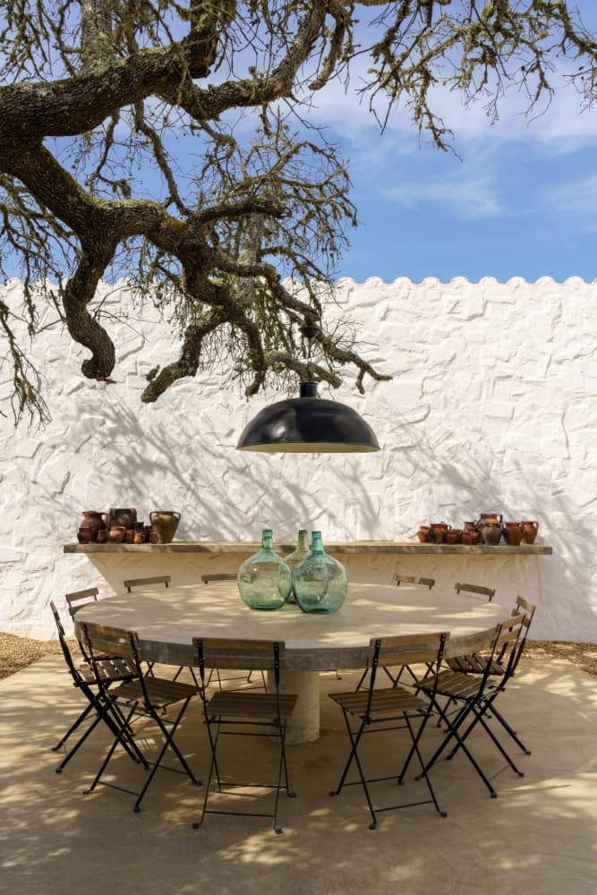 Rustic Outdoor Dining by Minorstep — canvas wall art