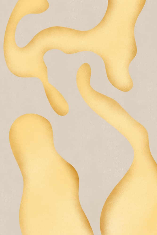Golden Fluid Abstract by Little Dean — canvas wall art
