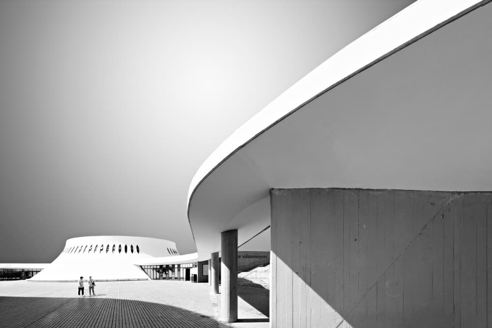 Curved Modern Architecture by Roland Weber — canvas wall art