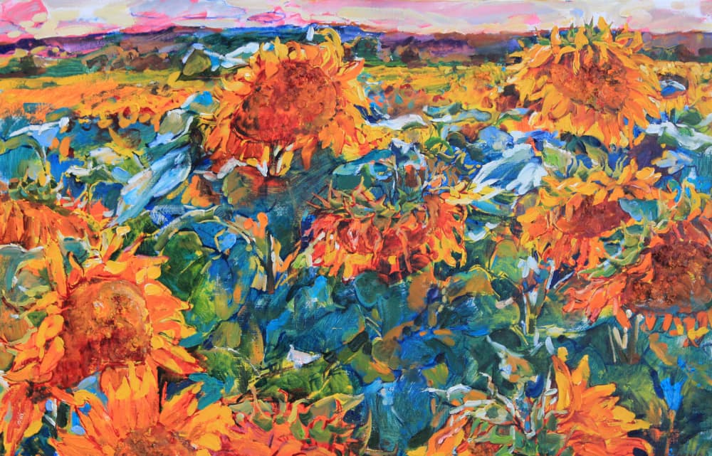 Vibrant Sunflower Field by Andrii Kutsachenko — canvas wall art