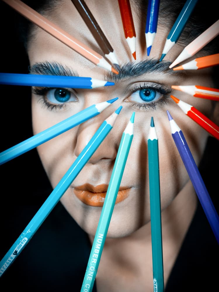 Colorful Eye Focus by Amir Heydari — canvas wall art