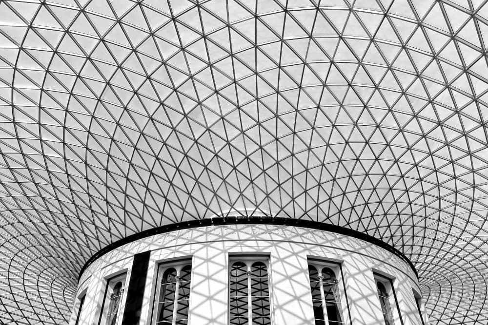 Geometric Glass Dome by Hans-Wolfgang Hawerkamp — canvas wall art
