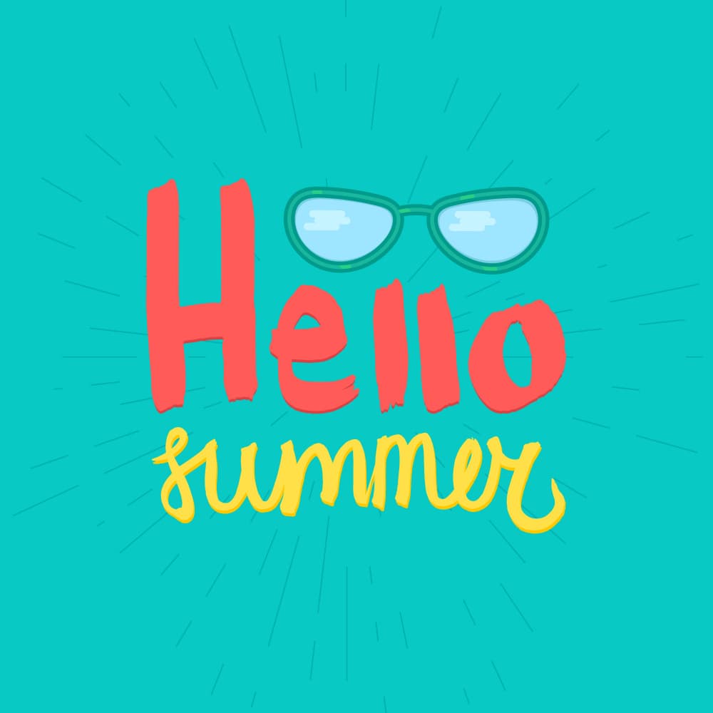 Hello Summer Vibes by Marika Barsrsind — canvas wall art