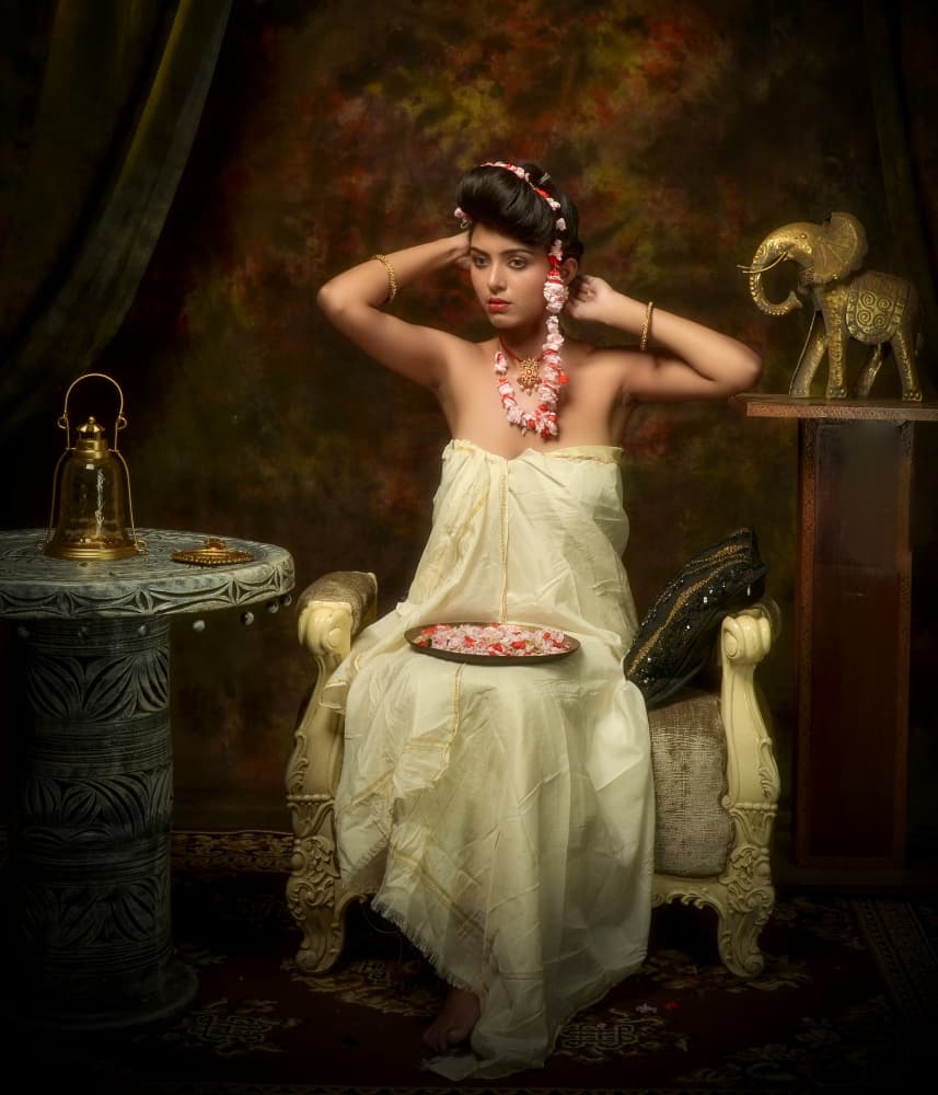 Regal Indian Beauty by PARTHA BHATTACHARYYA — canvas wall art