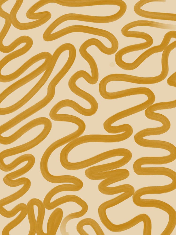 Mustard Organic Flow by Studio Palette — canvas wall art