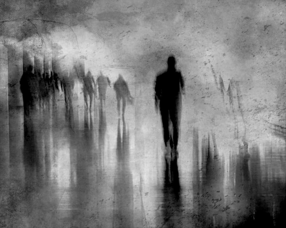 Solitary Urban Figure by Lammakmak — canvas wall art