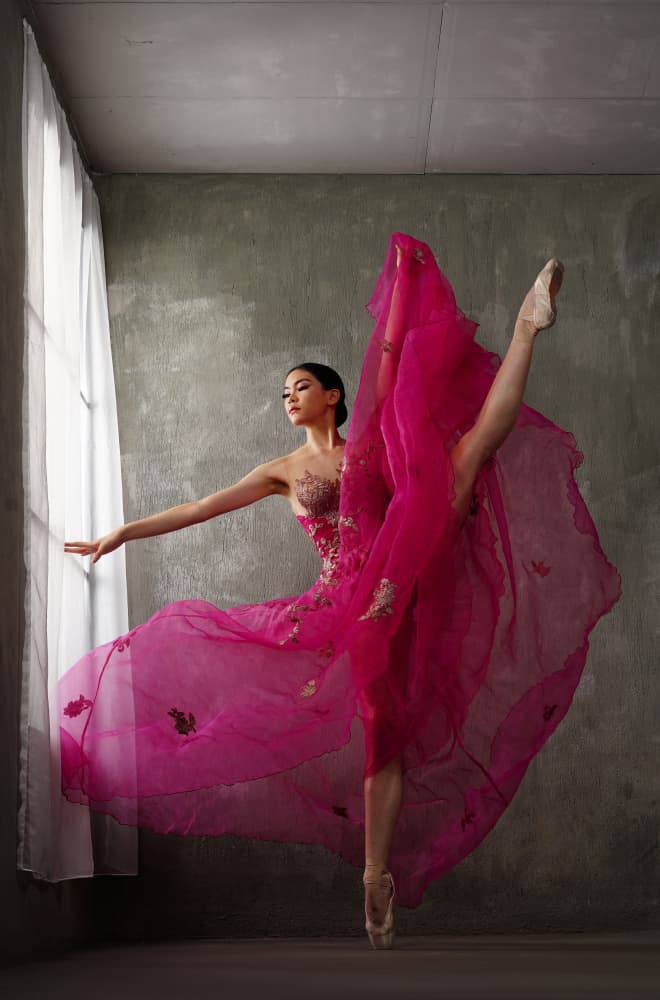 Pink Ballerina Grace by Rawisyah Aditya — canvas wall art