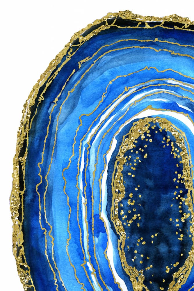 Glistening Blue Agate by Rosana Laiz Blursbyai — canvas wall art