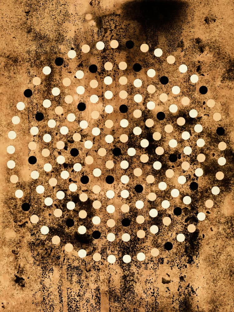 Distressed Dot Pattern by Petr Strnad — canvas wall art