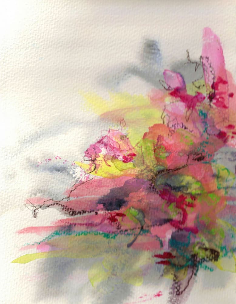 Vibrant Abstract Watercolor by Lori Ann Folz — canvas wall art