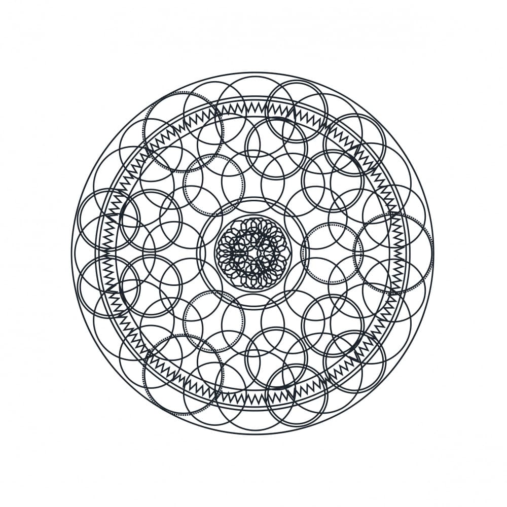 Sacred Geometry Mandala by Marika Barsrsind — canvas wall art