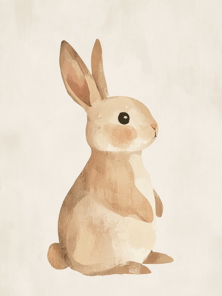 Charming Bunny by Treechild — canvas wall art