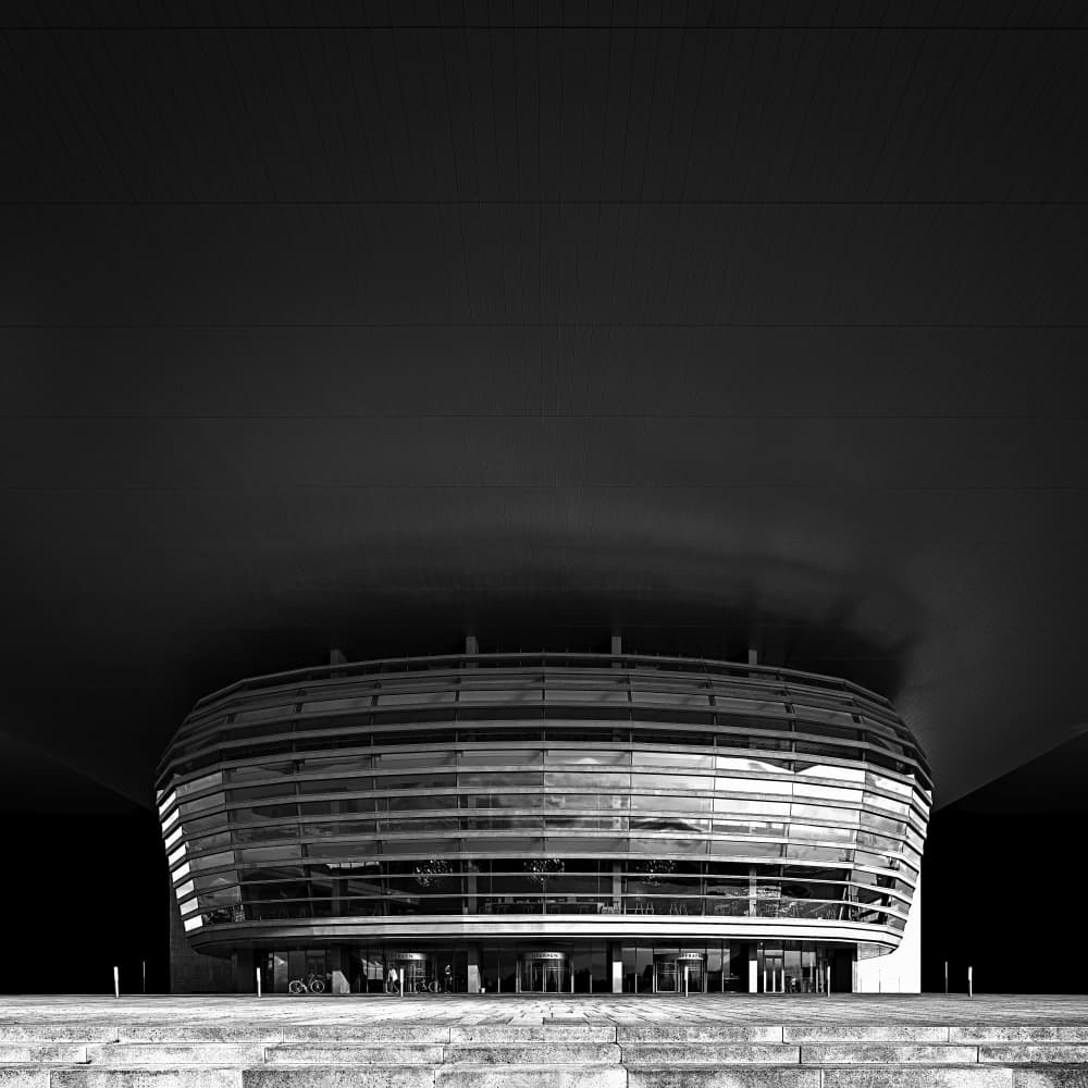 Modern Glass Structure by Roland Weber — canvas wall art