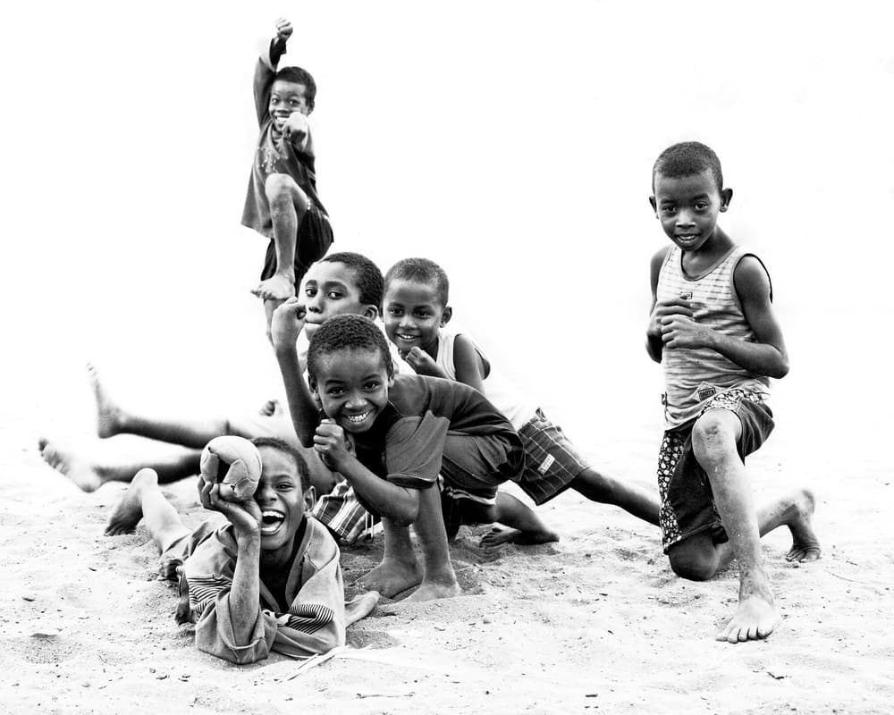 Happy Boys Playing by txules — canvas wall art