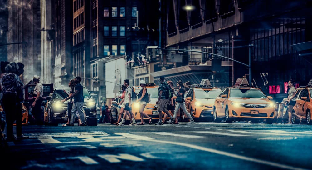 City Night Life by Jackson Carvalho — canvas wall art