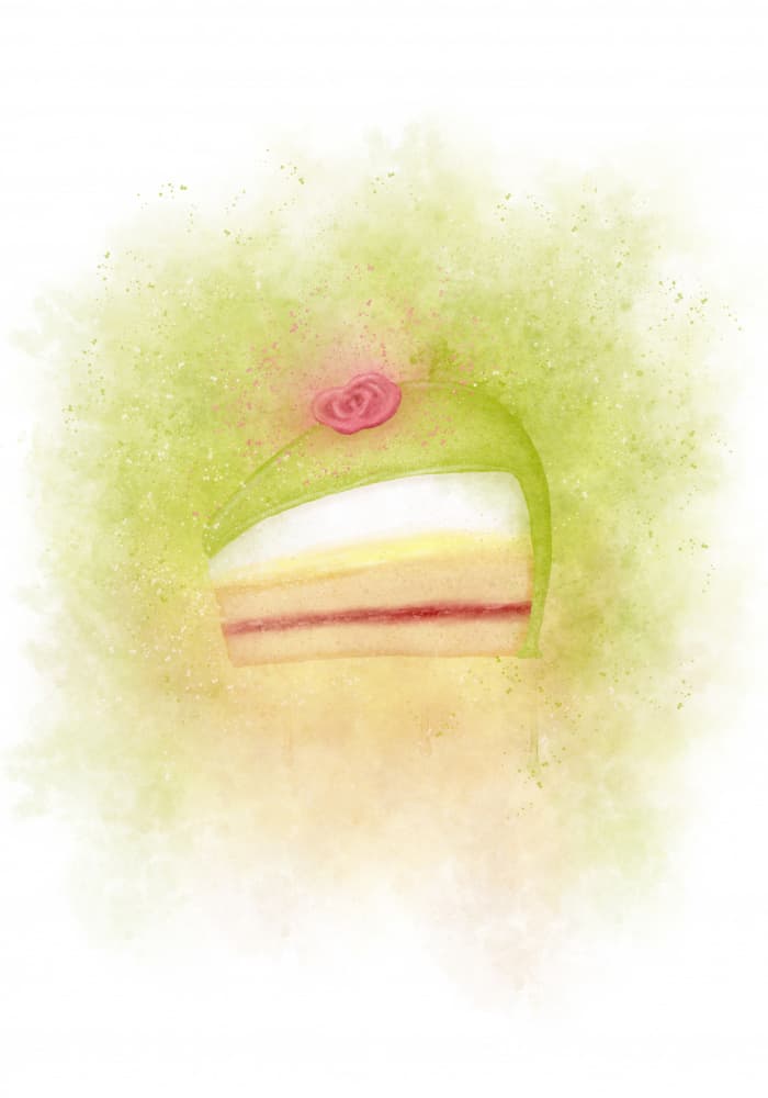 Green Princess Cake by Aminah Eleonora — canvas wall art