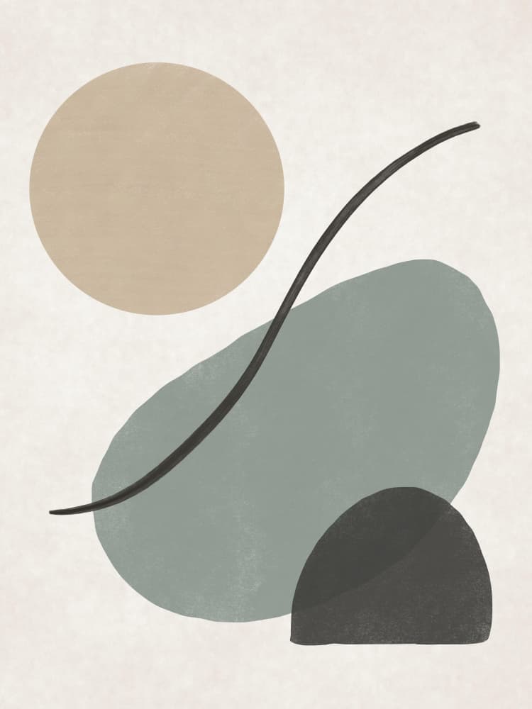 Muted Organic Shapes by Little Dean — canvas wall art