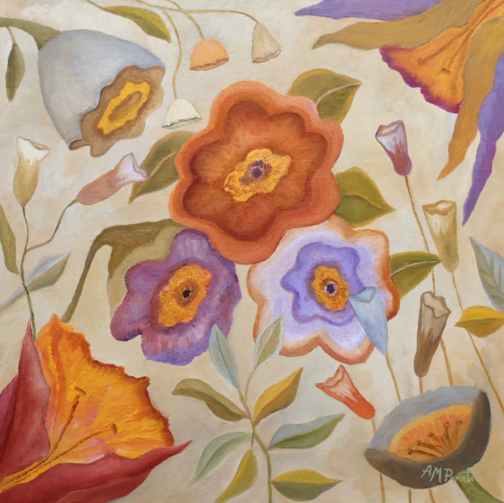 Colorful Botanical Harmony by Angeles M. Pomata — canvas wall art
