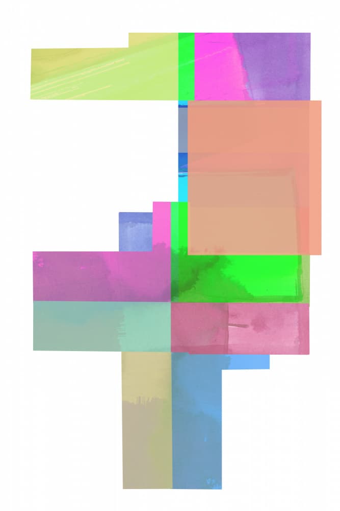 Vibrant Geometric Layers by cartissi — canvas wall art
