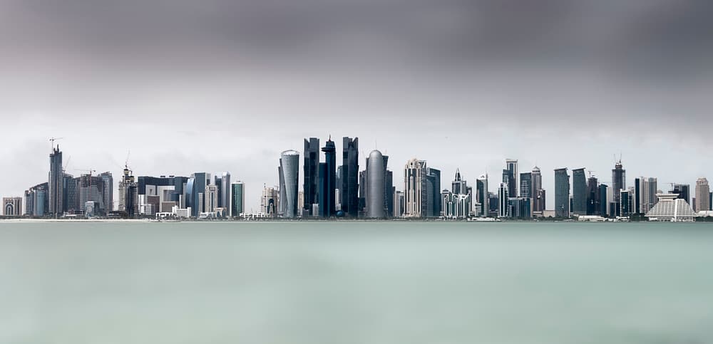 Doha Modern Skyline by Ahmed Lashin — canvas wall art