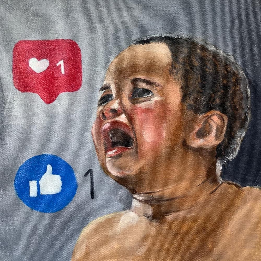 Crying For Likes by Gabriel Grecco — canvas wall art
