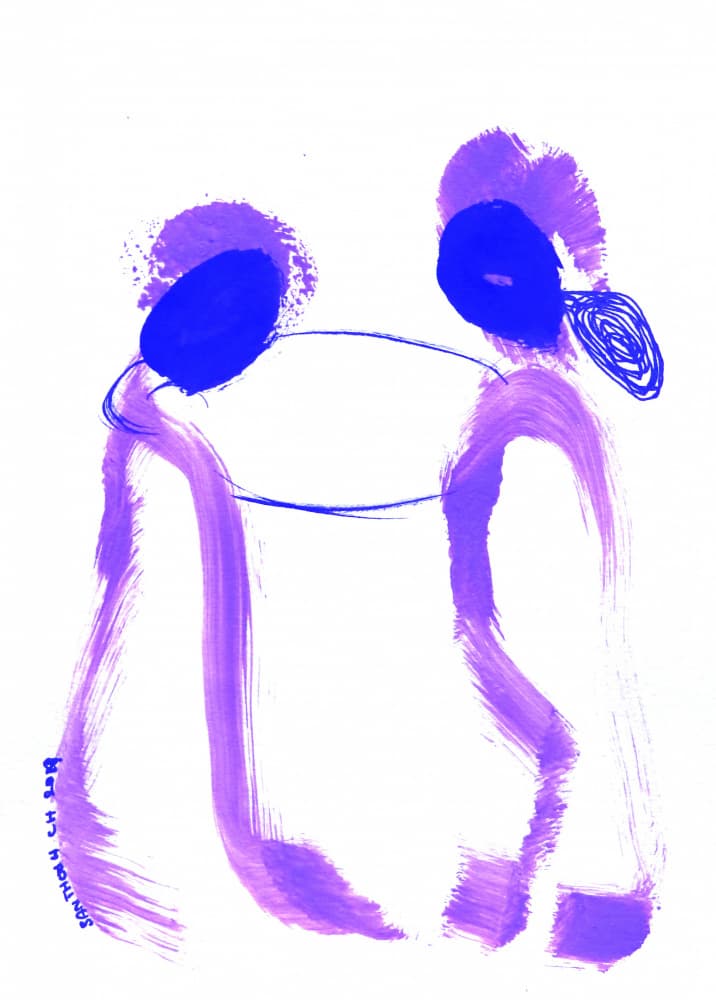 Abstract People Connection by Santhosh ch — canvas wall art