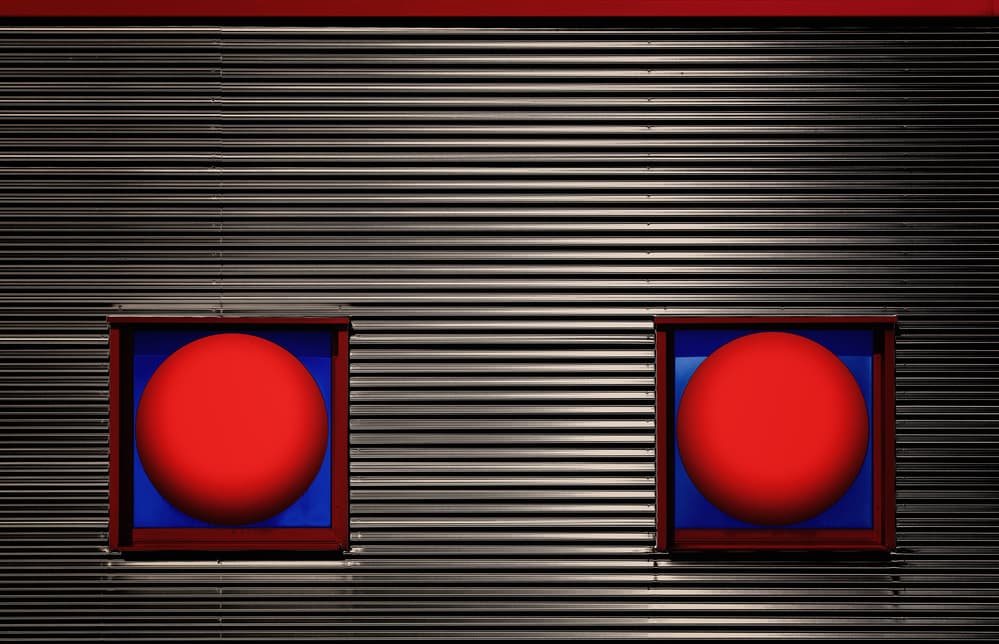 Bold Red Circles by Harry Verschelden — canvas wall art