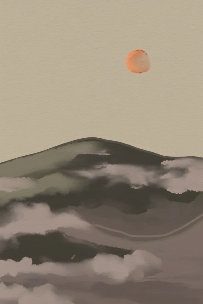 Serene Mountain Sunrise by Josie George — canvas wall art