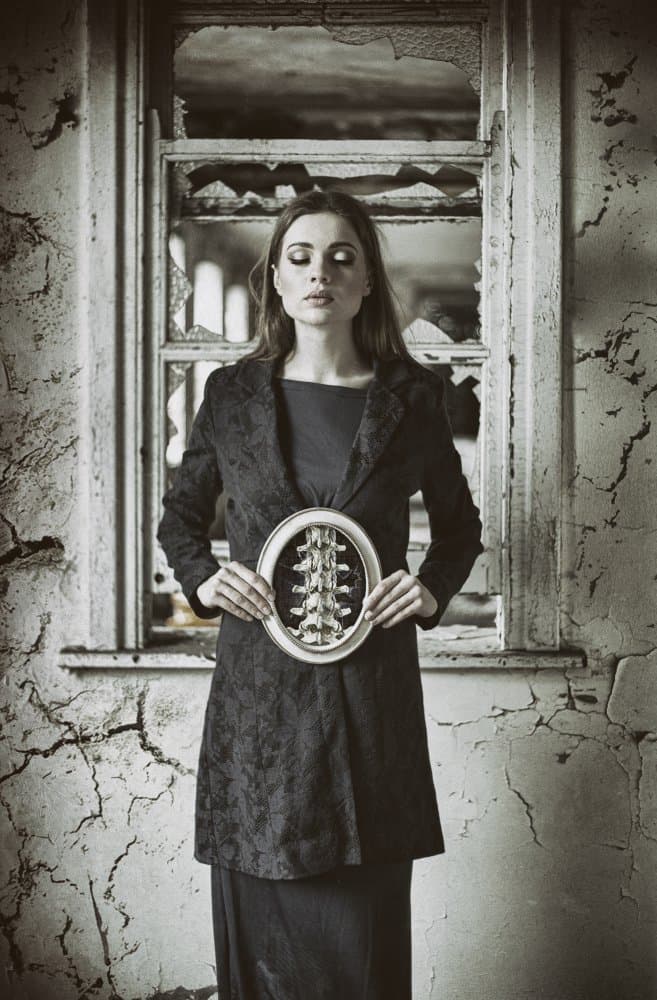 Melancholy Woman Spine by Sandra Ulfig ARPS — canvas wall art