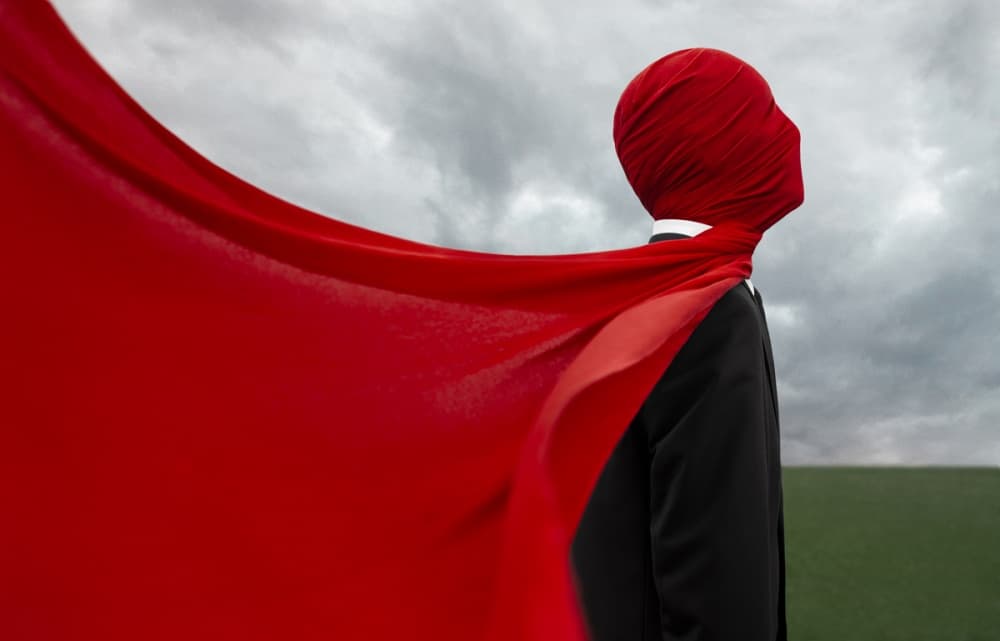 Mysterious Red Cape by HIM — canvas wall art