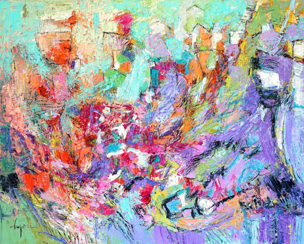 Colorful Whirlwind by Dorothy Fagan — canvas wall art